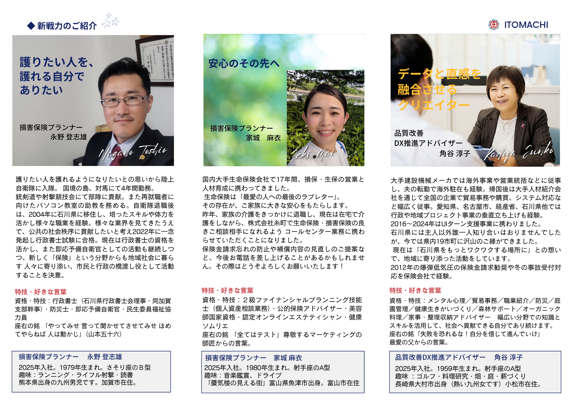 糸町新戦力紹介（裏面）